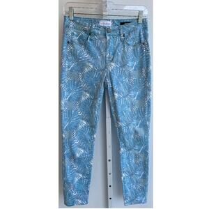 Parker Smith Palm Print Cropped Skinny Jeans sz 26